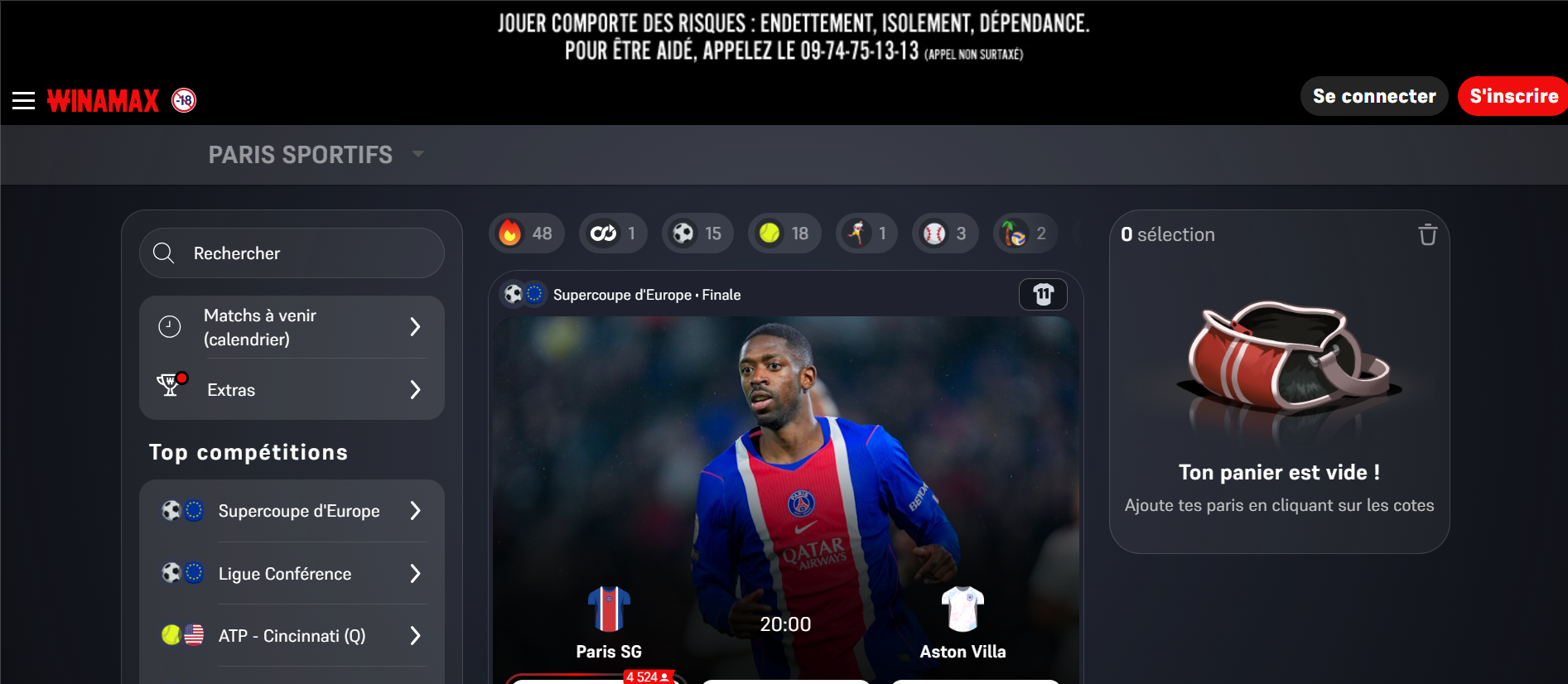 Winamax casino site